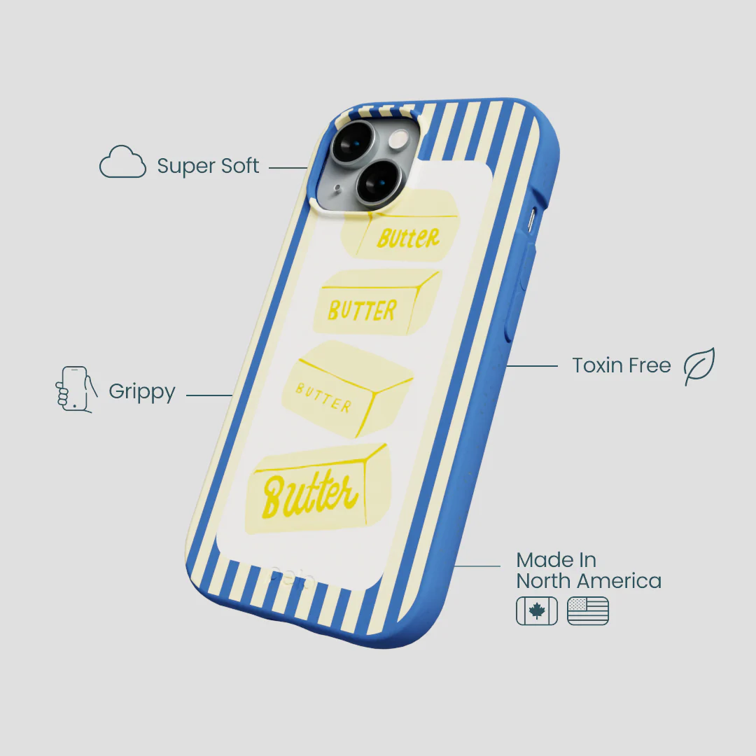 Electric Blue Butter Bars iPhone 15 Case - Image 4
