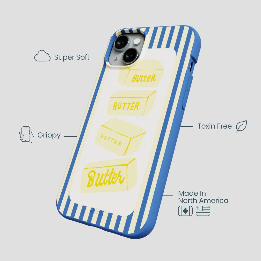 Electric Blue Butter Bars iPhone 15 Plus Case - Image 4