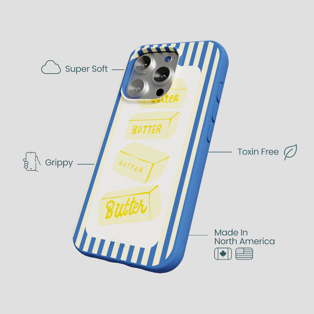 Electric Blue Butter Bars iPhone 16 Pro Case - Image 4