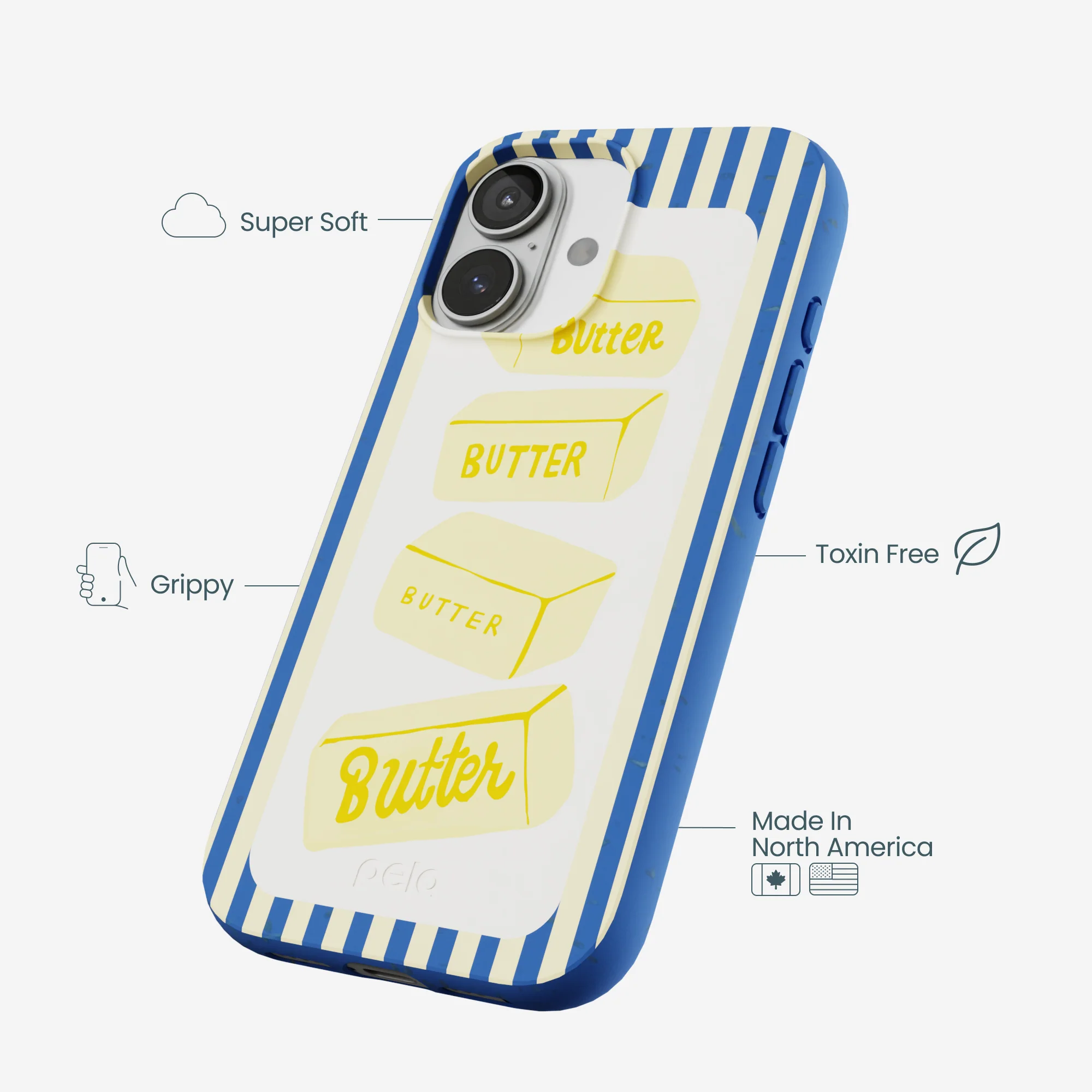 Electric Blue Butter Bars iPhone 17 Case - Image 4
