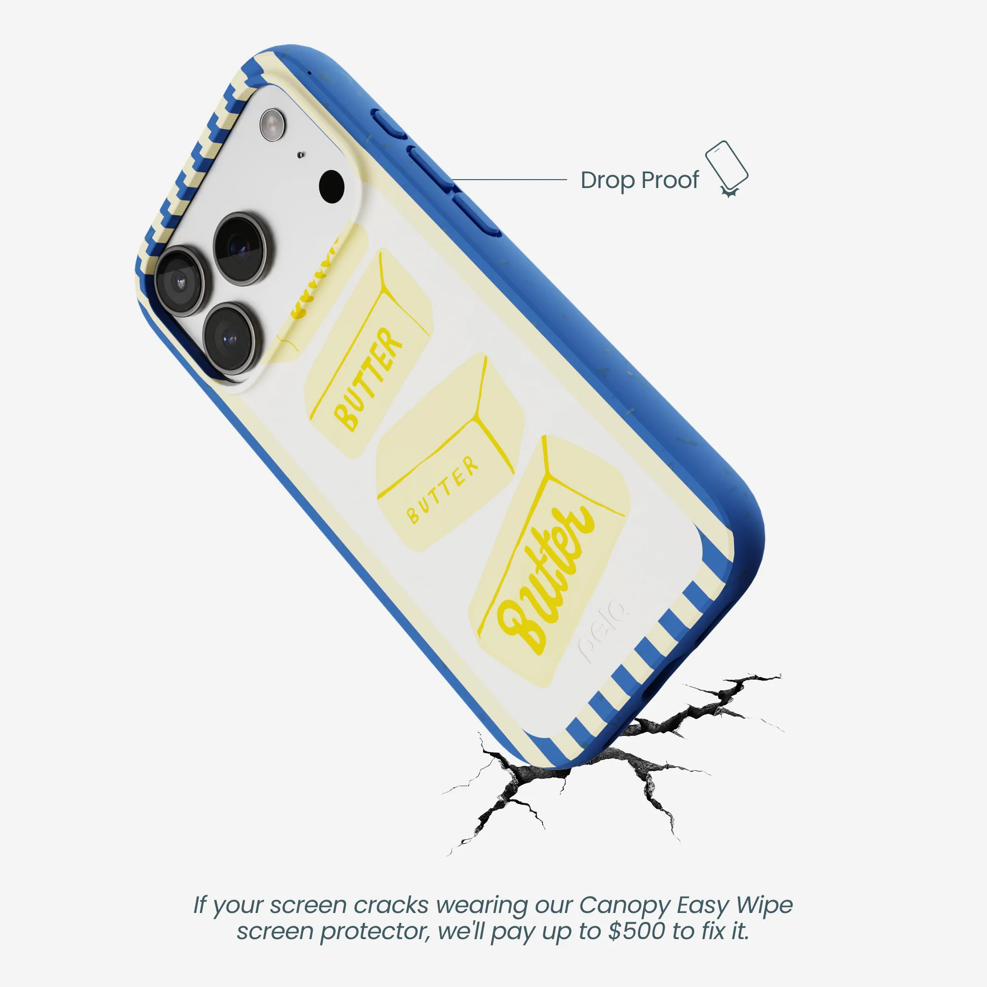 Electric Blue Butter Bars iPhone 17 Pro Case - Image 5