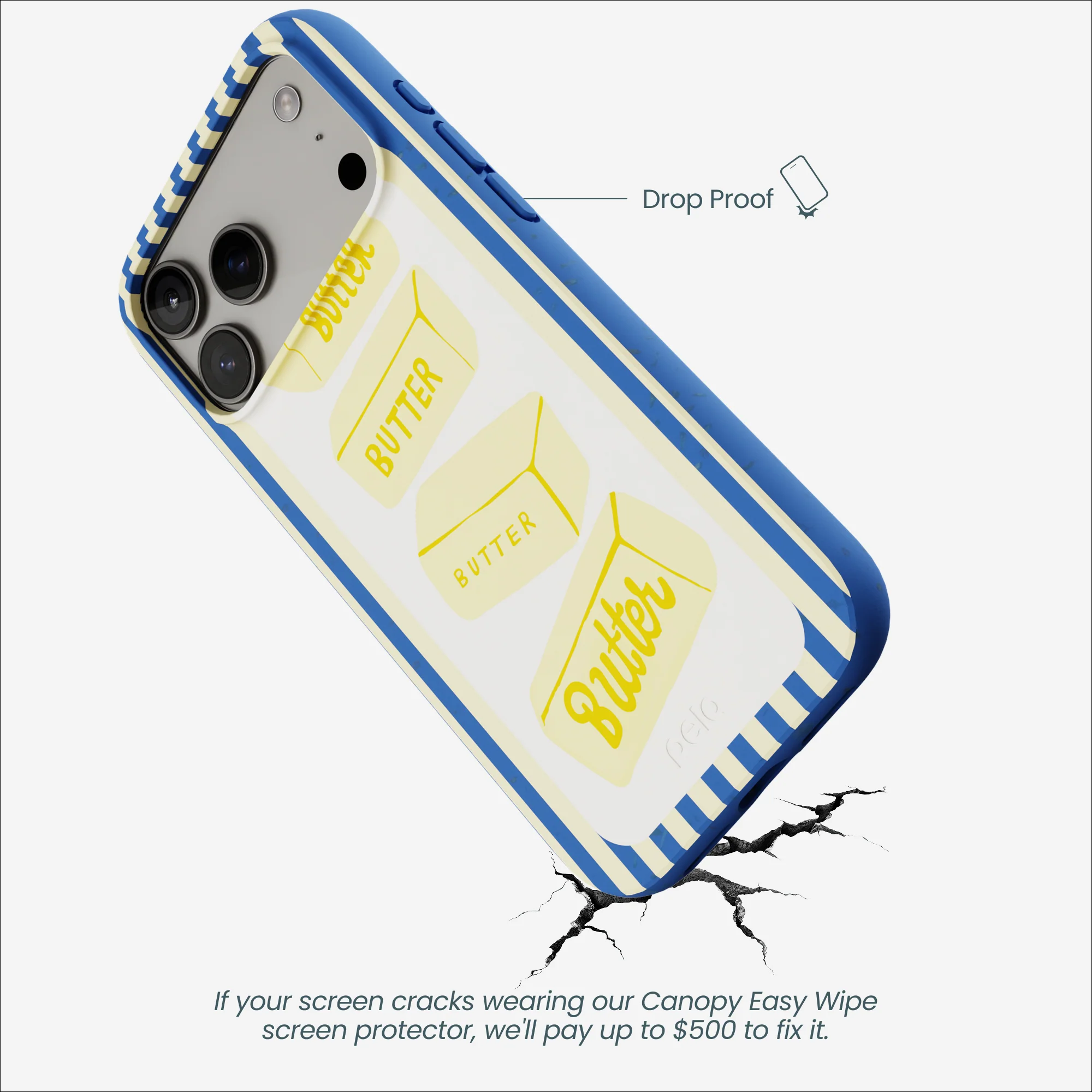 Electric Blue Butter Bars iPhone 17 Pro Max Case - Image 5