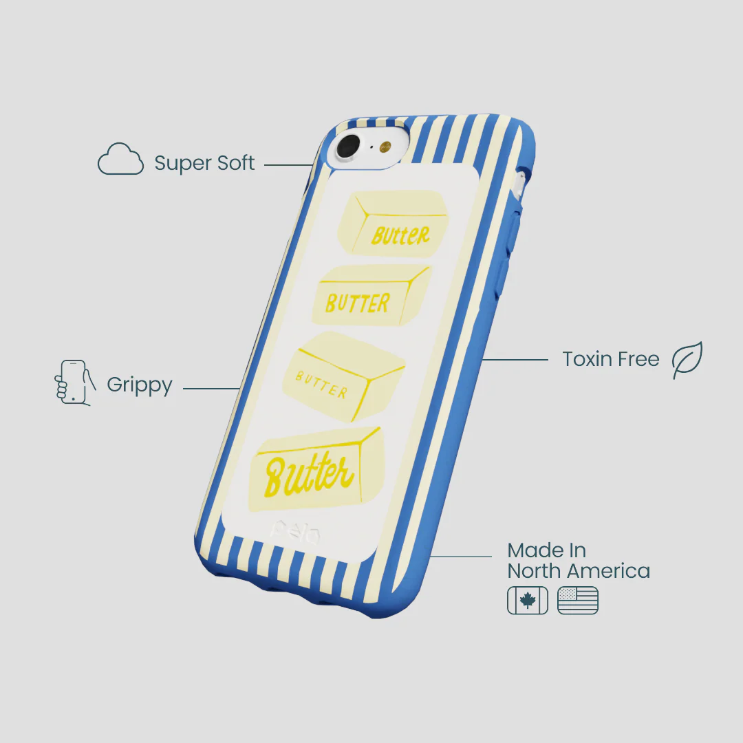 Electric Blue Butter Bars iPhone 6/6s/7/8/SE Case - Image 4