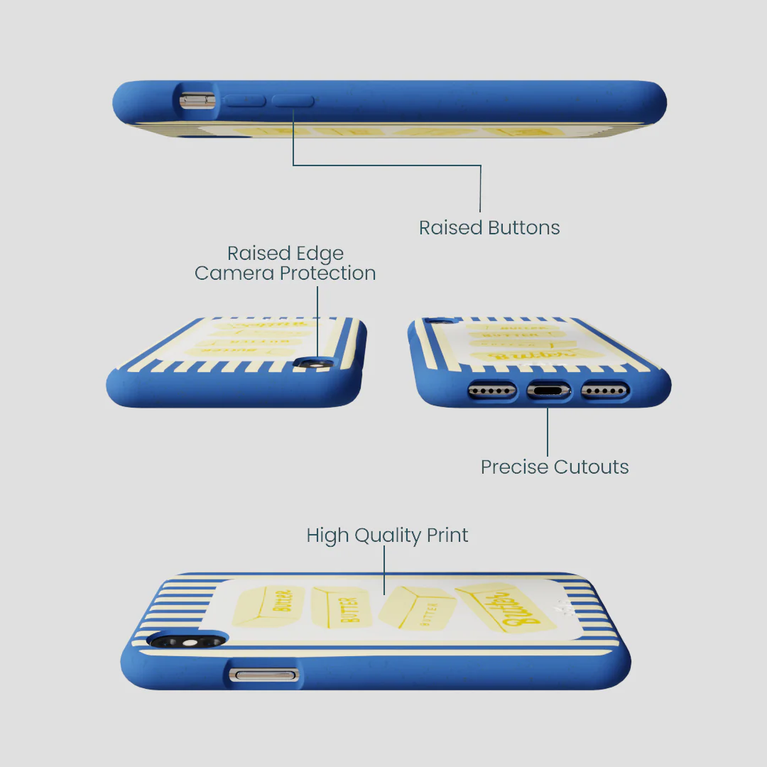 Electric Blue Butter Bars iPhone XR Case - Image 3