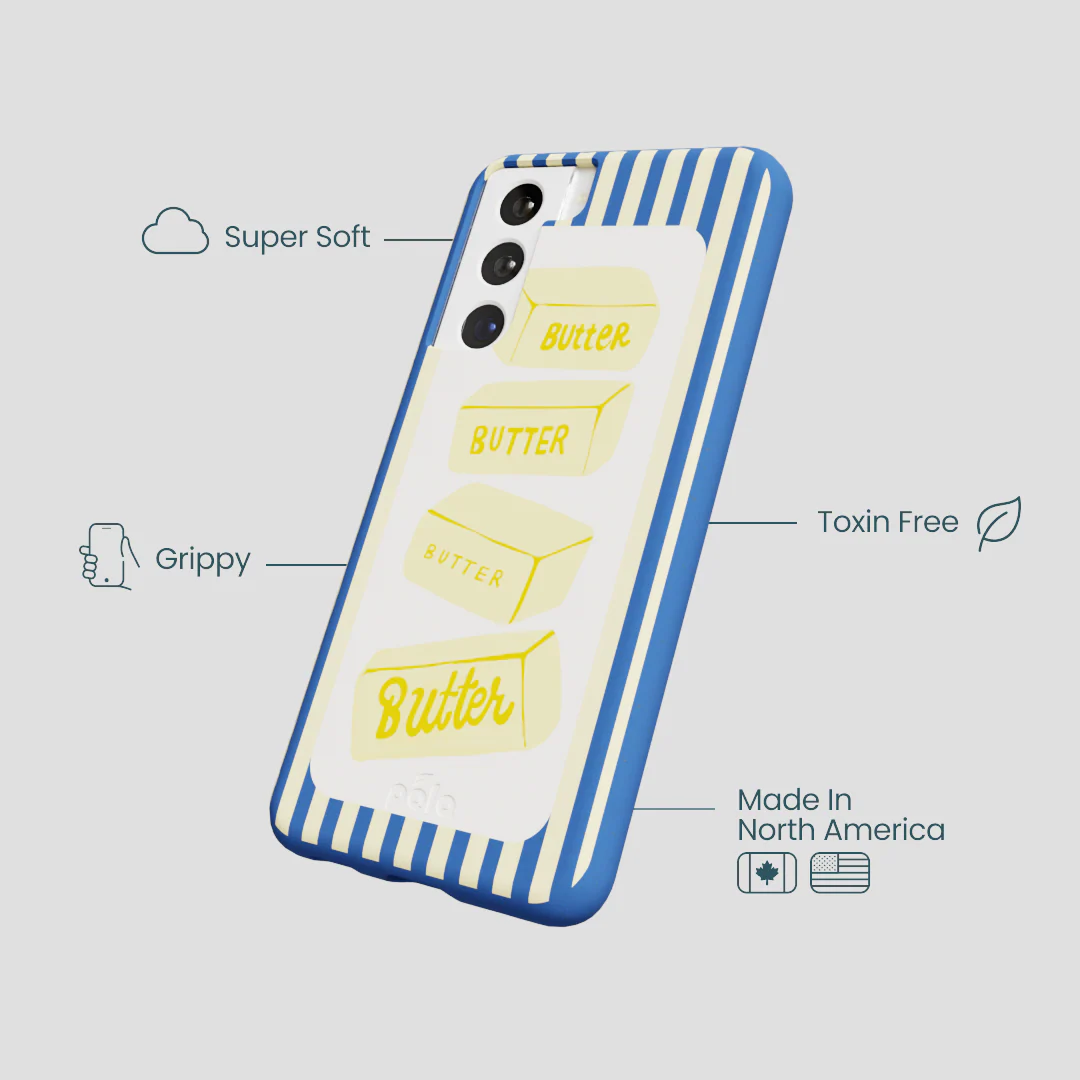 Electric Blue Butter Bars Samsung Galaxy S21 Case - Image 4