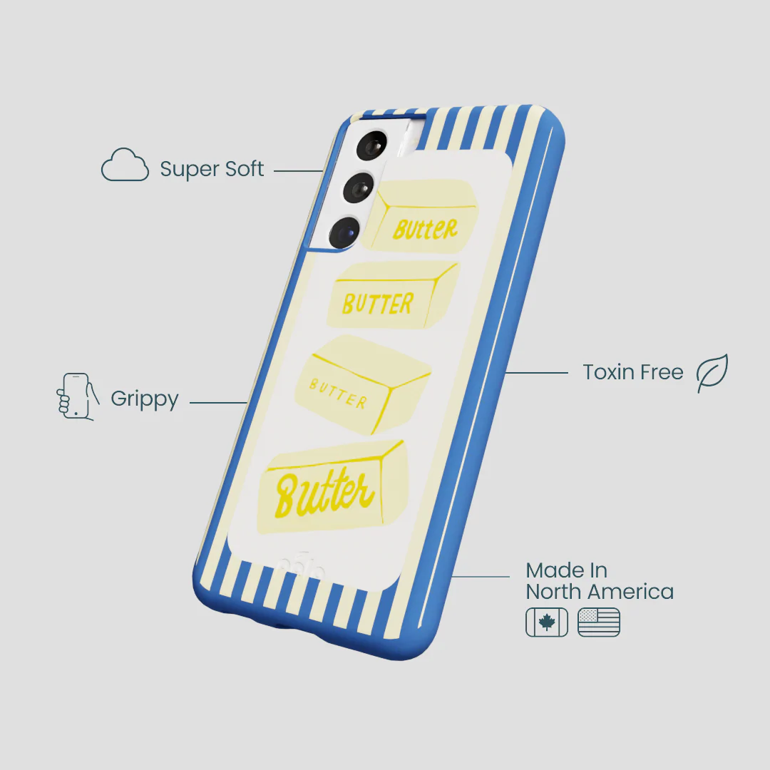 Electric Blue Butter Bars Samsung Galaxy S22 Case - Image 4