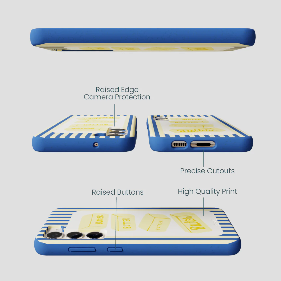 Electric Blue Butter Bars Samsung Galaxy S23+(Plus) Case - Image 3