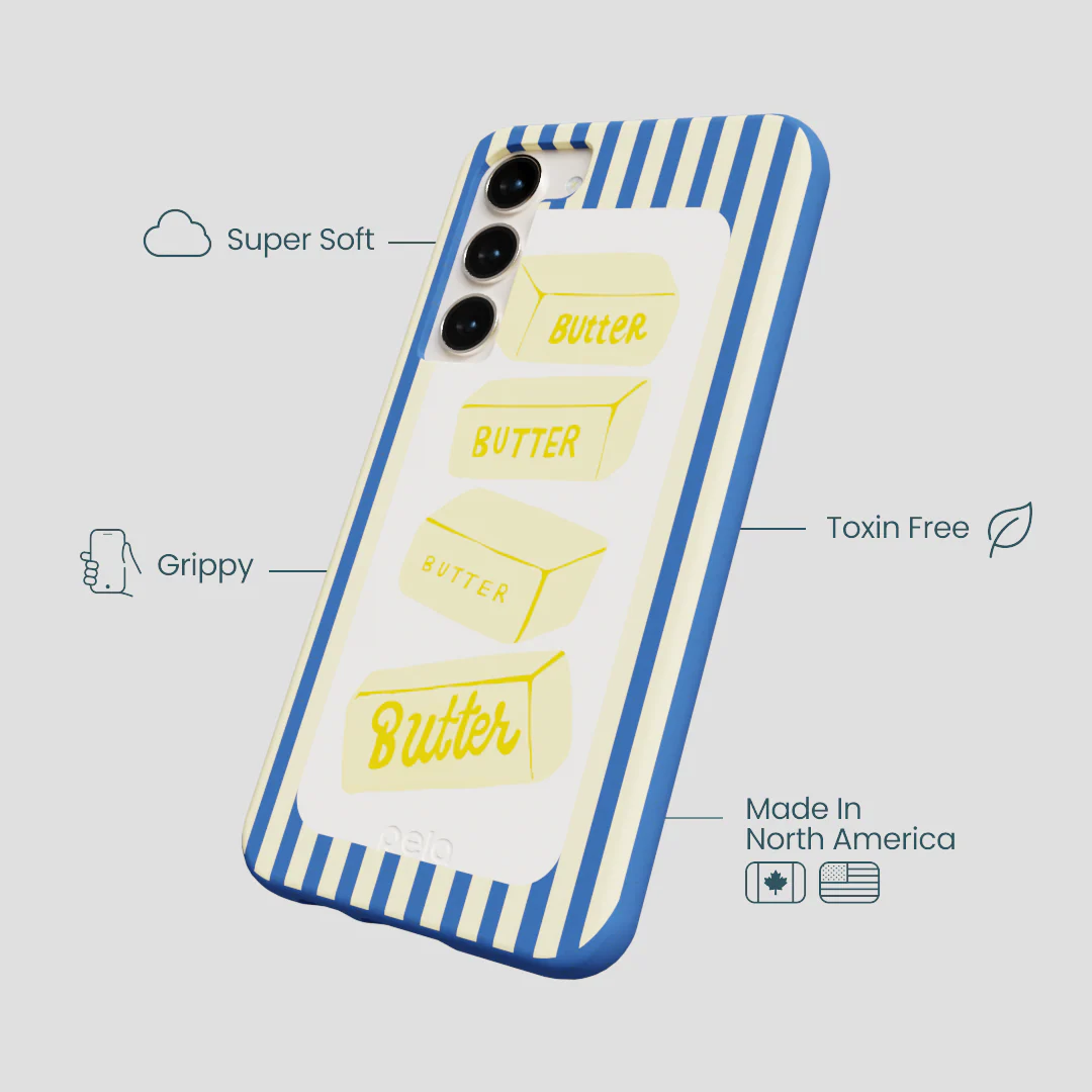 Electric Blue Butter Bars Samsung Galaxy S23+(Plus) Case - Image 4