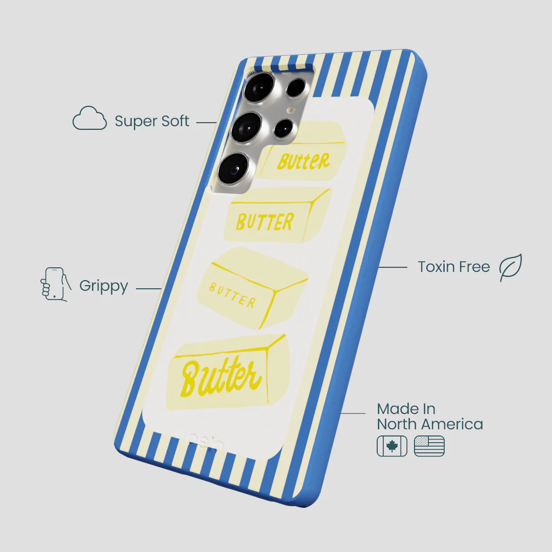 Electric Blue Butter Bars Samsung Galaxy S25 Ultra Case - Image 4