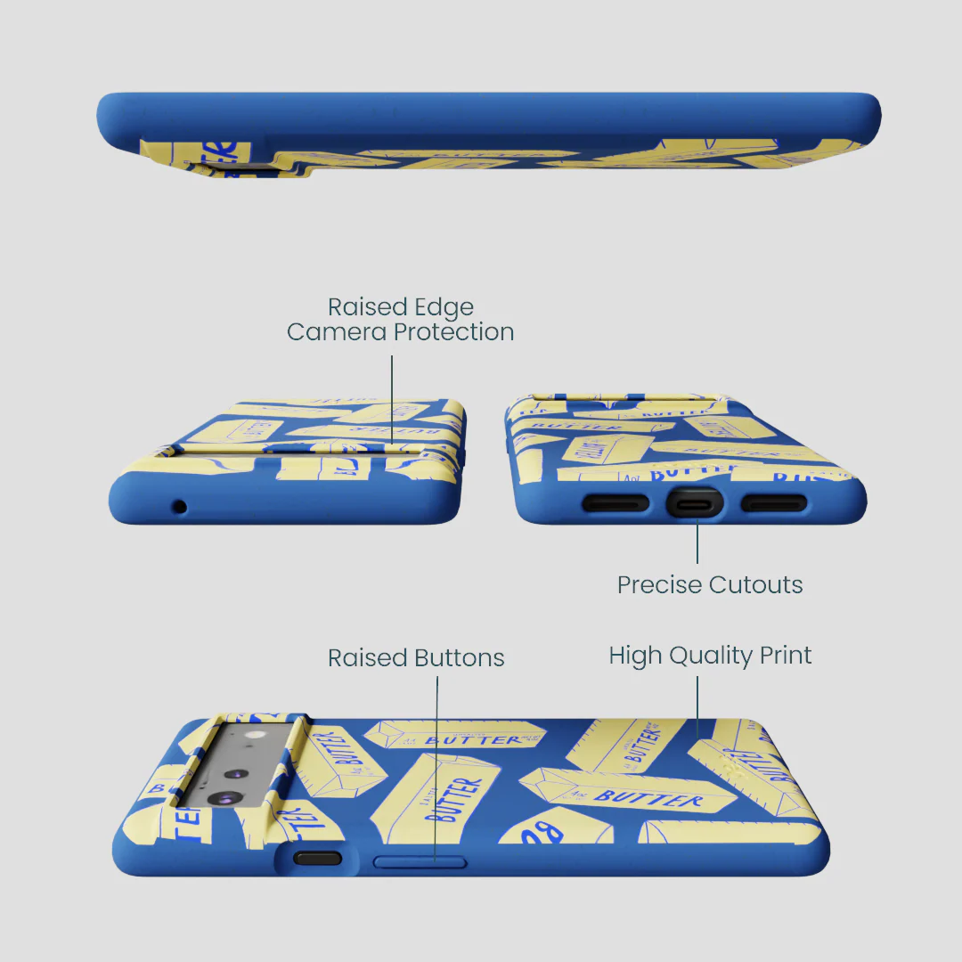 Electric Blue Butter Love Google Pixel 6a Case - Image 3