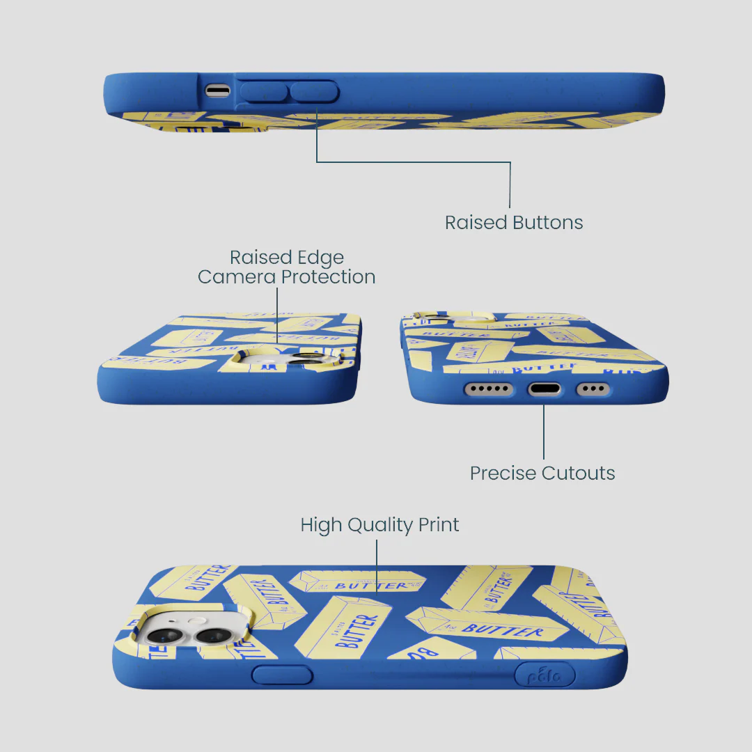 Electric Blue Butter Love iPhone 12/ iPhone 12 Pro Case - Image 3
