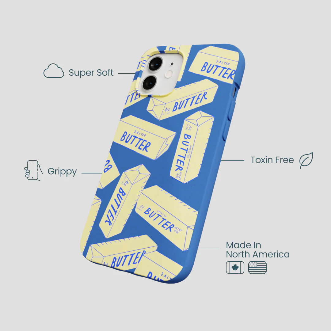 Electric Blue Butter Love iPhone 12/ iPhone 12 Pro Case - Image 4