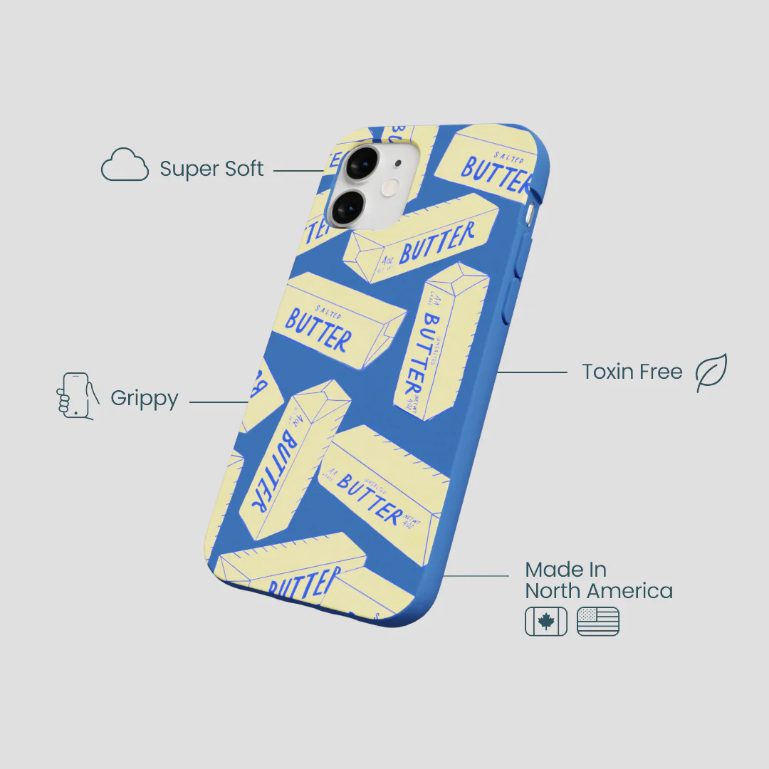 Electric Blue Butter Love iPhone 12 Mini Case - Image 4