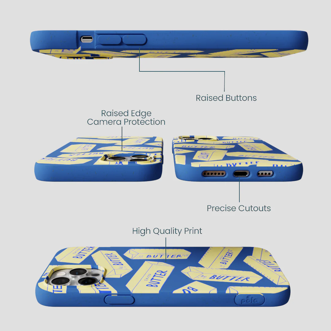 Electric Blue Butter Love iPhone 12 Pro Max Case - Image 3