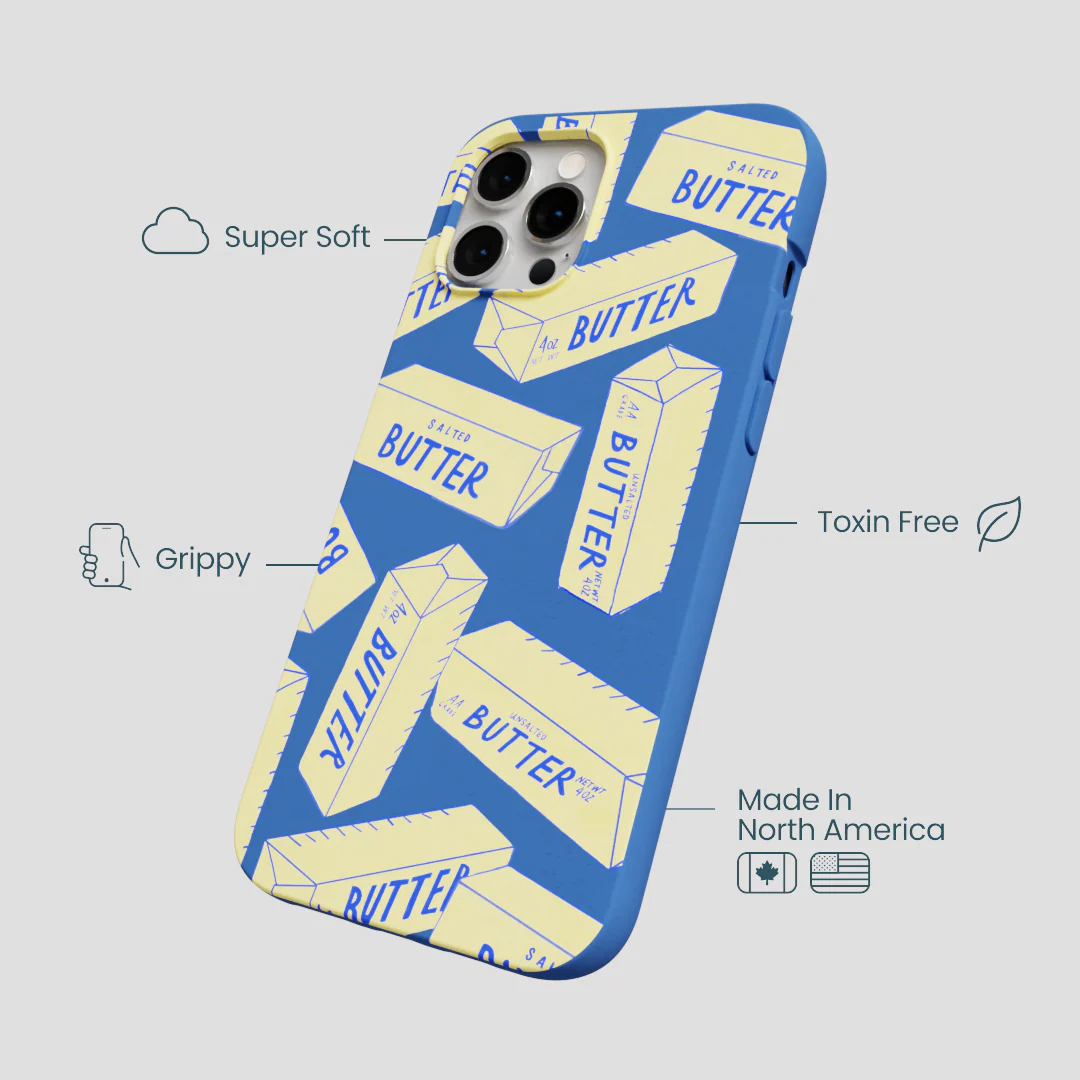 Electric Blue Butter Love iPhone 12 Pro Max Case - Image 4