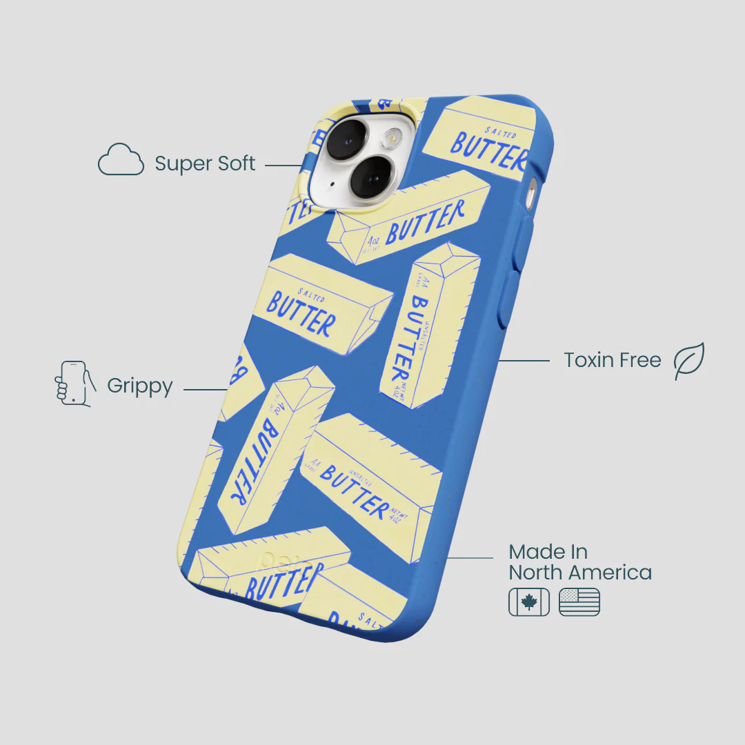 Electric Blue Butter Love iPhone 13 Case - Image 4
