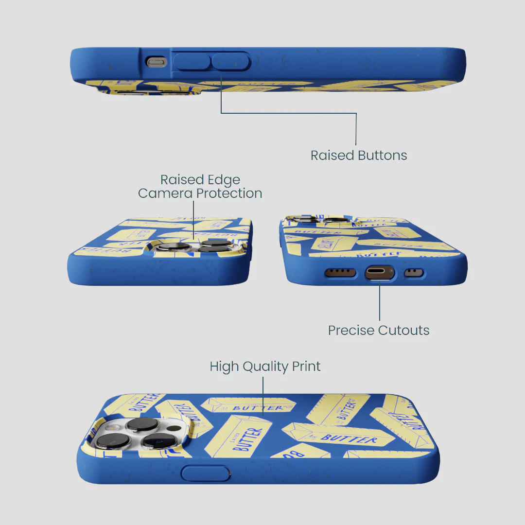 Electric Blue Butter Love iPhone 13 Pro Case - Image 3