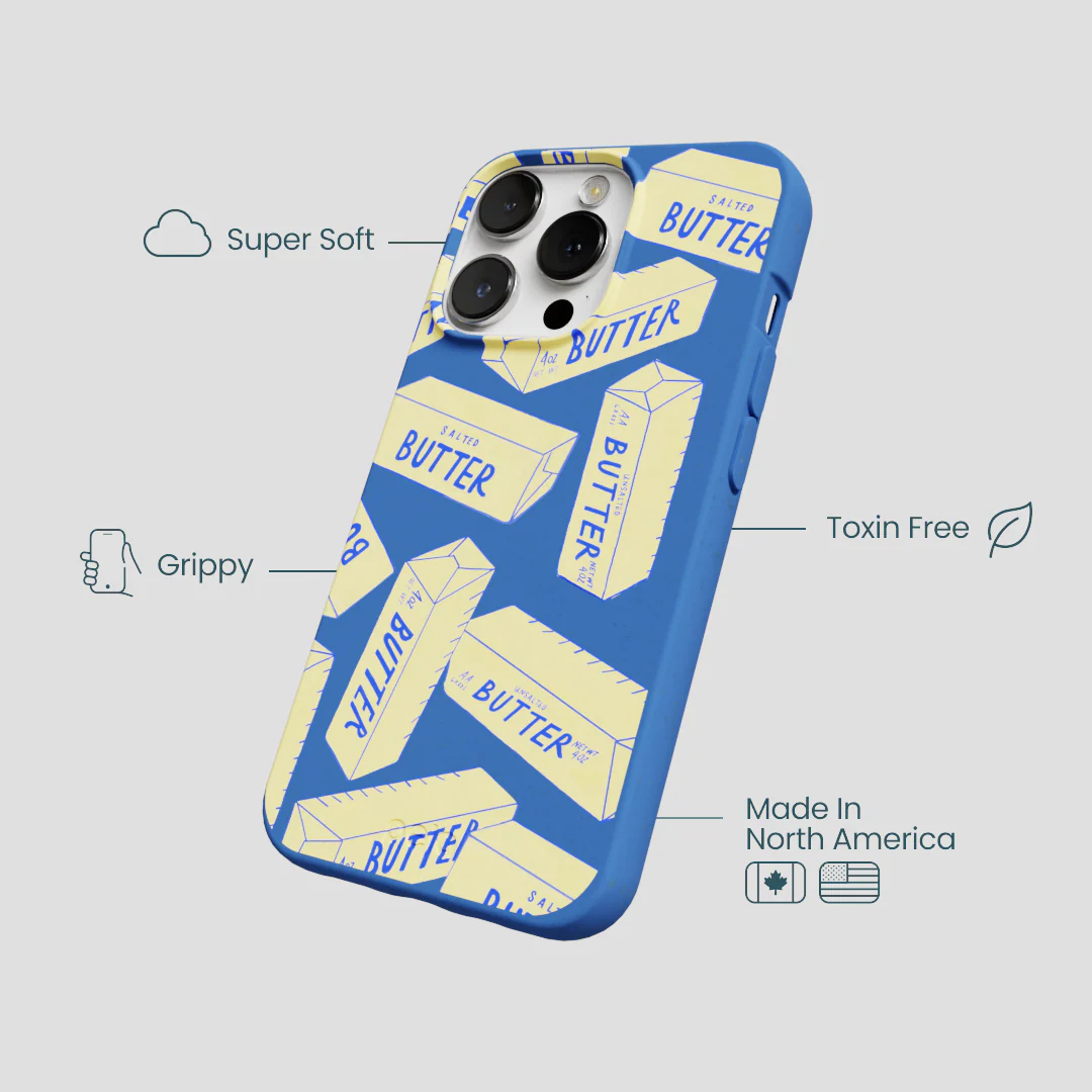 Electric Blue Butter Love iPhone 13 Pro Case - Image 4