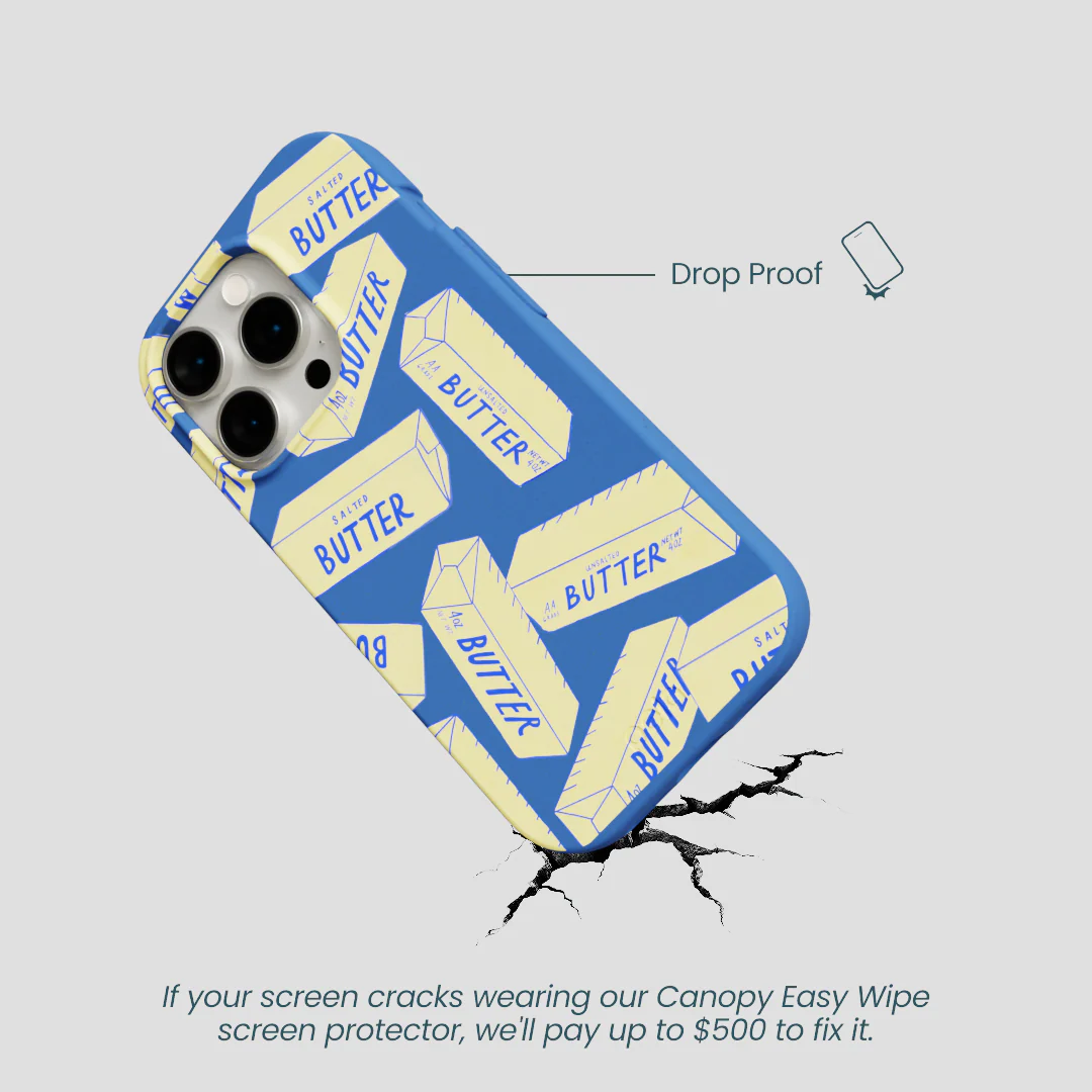 Electric Blue Butter Love iPhone 14 Pro Case - Image 5