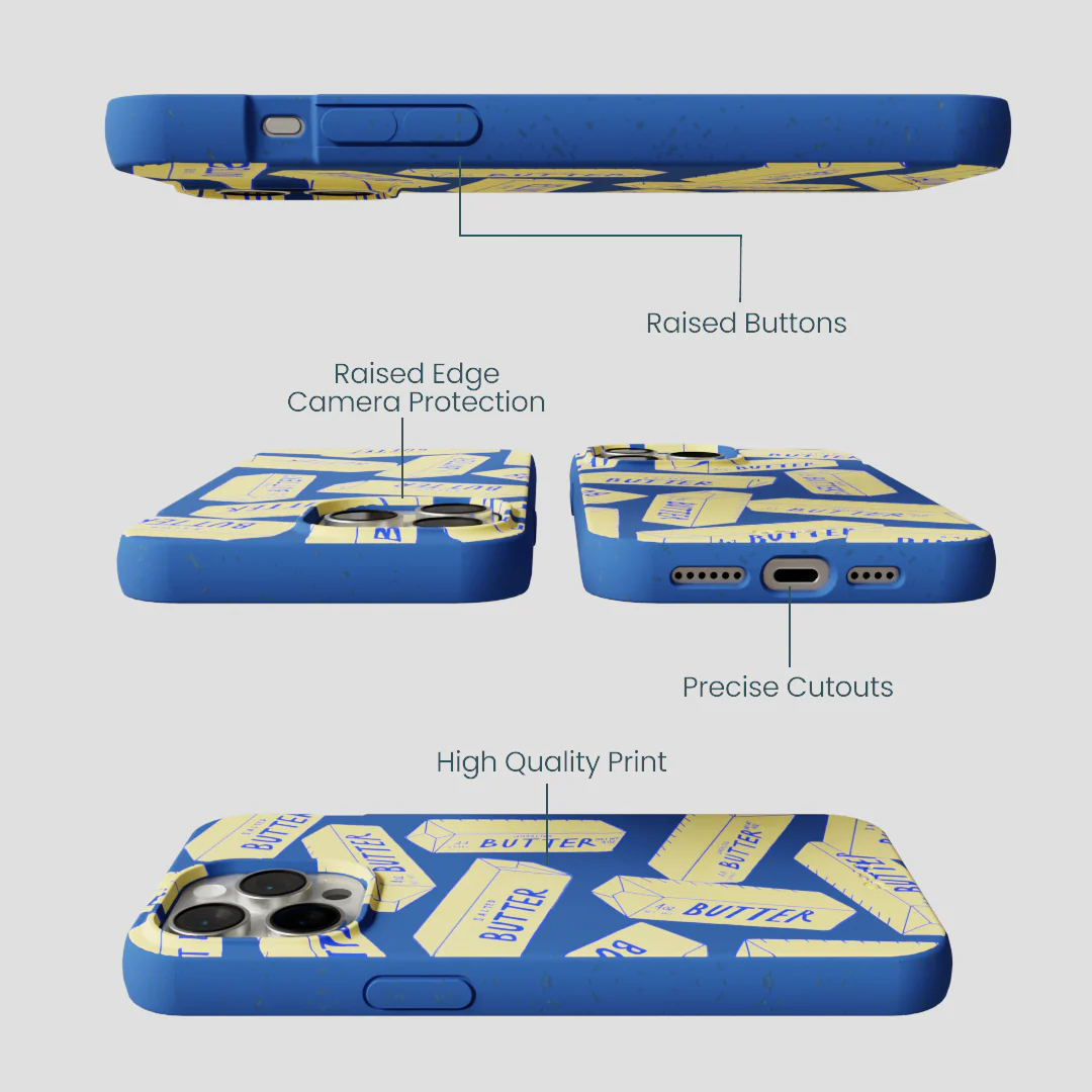 Electric Blue Butter Love iPhone 14 Pro Max Case - Image 3