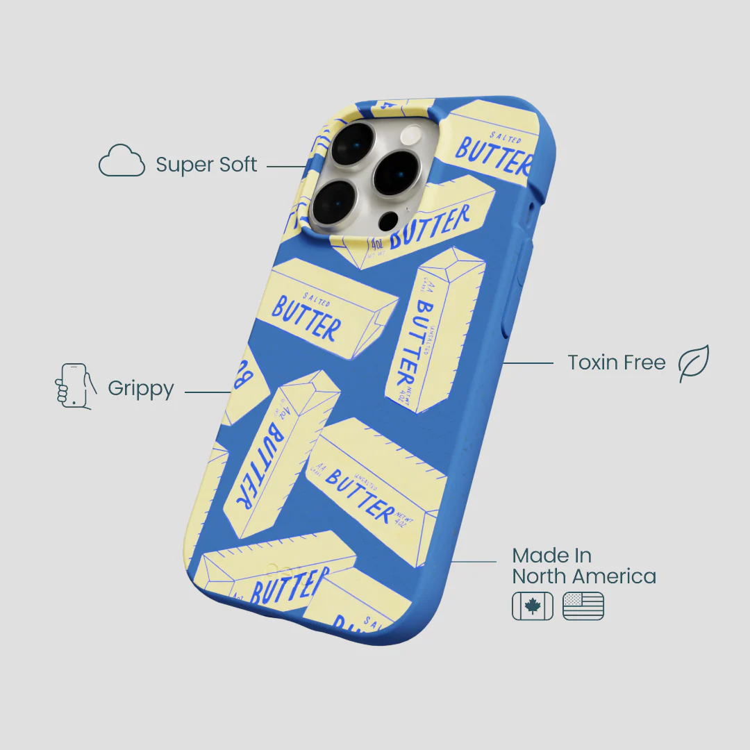 Electric Blue Butter Love iPhone 15 Pro Case - Image 4