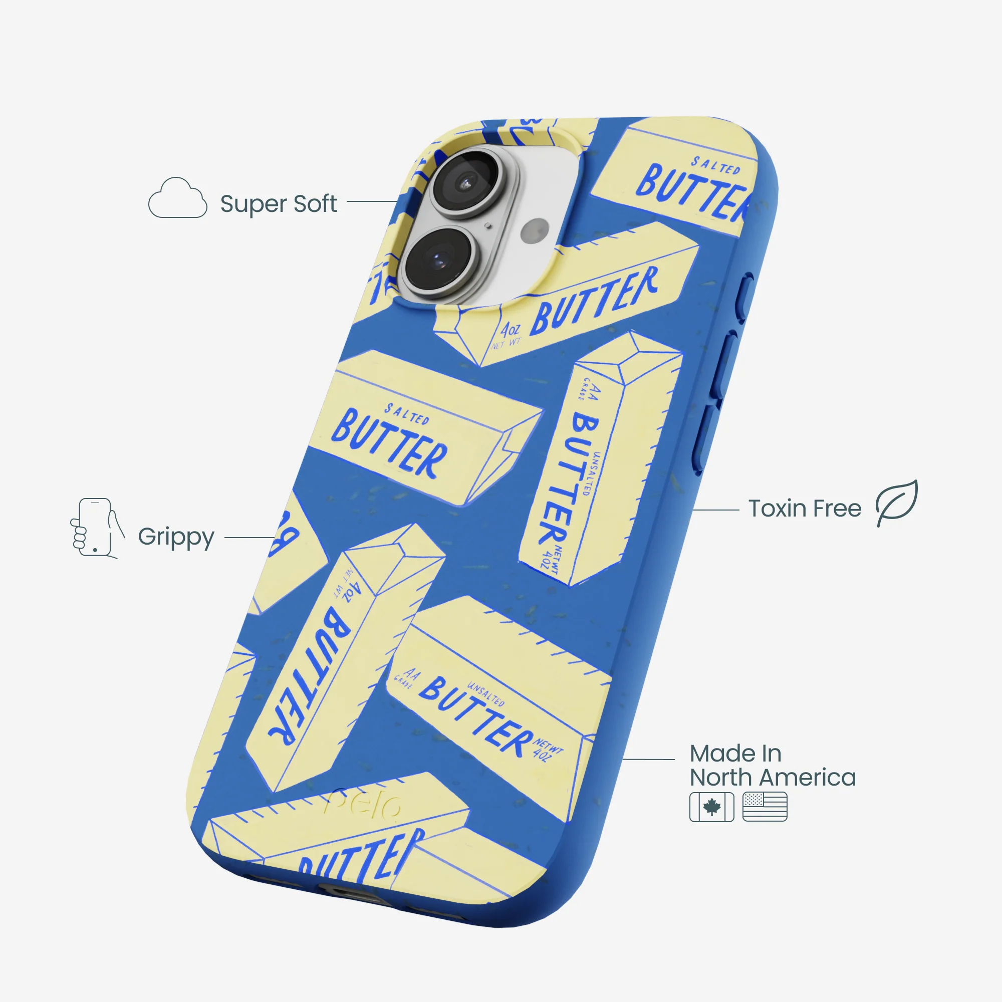 Electric Blue Butter Love iPhone 17 Case - Image 4