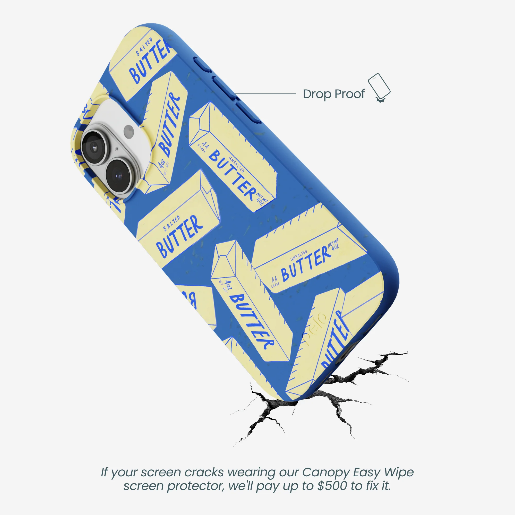 Electric Blue Butter Love iPhone 17 Case - Image 5