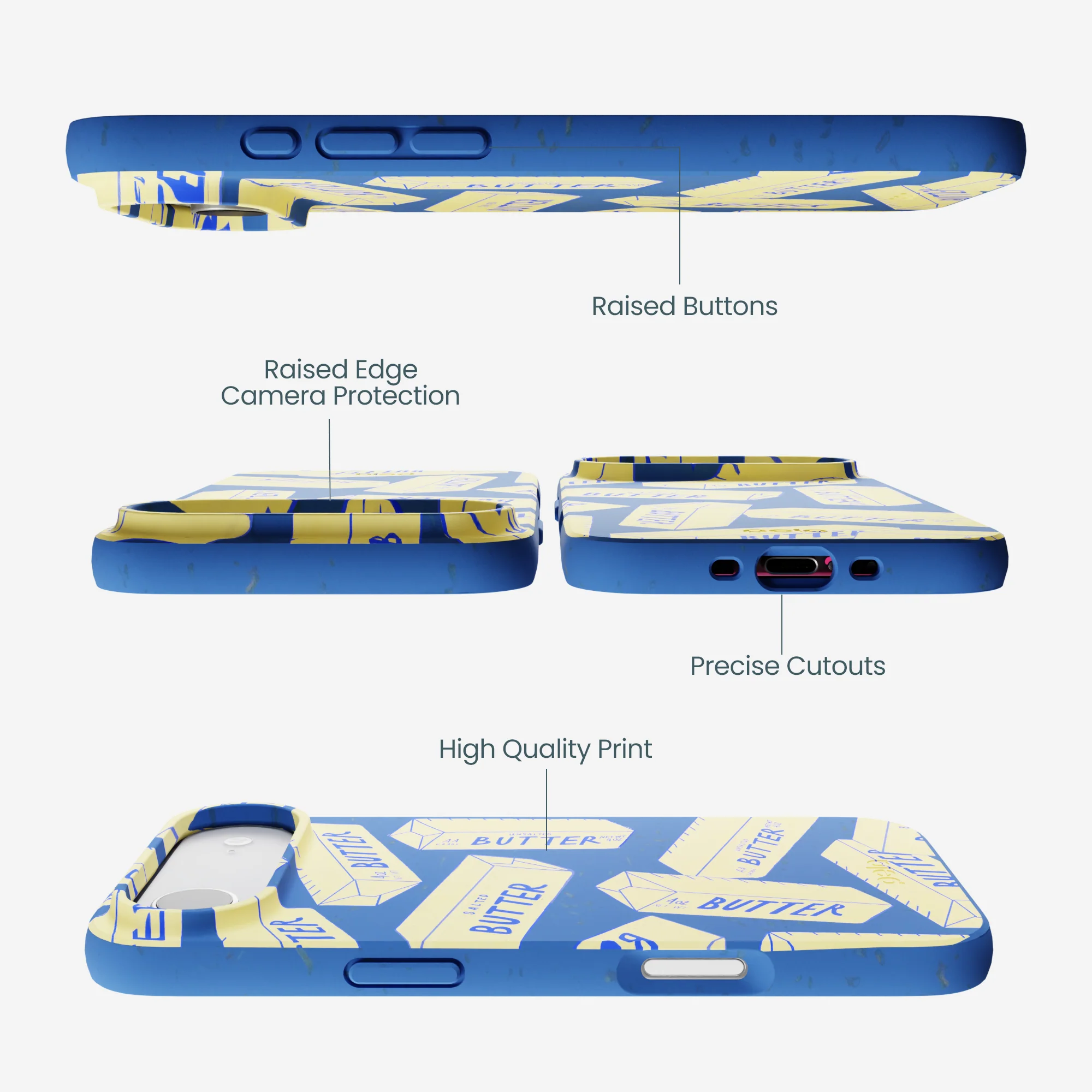 Electric Blue Butter Love iPhone Air Case - Image 3