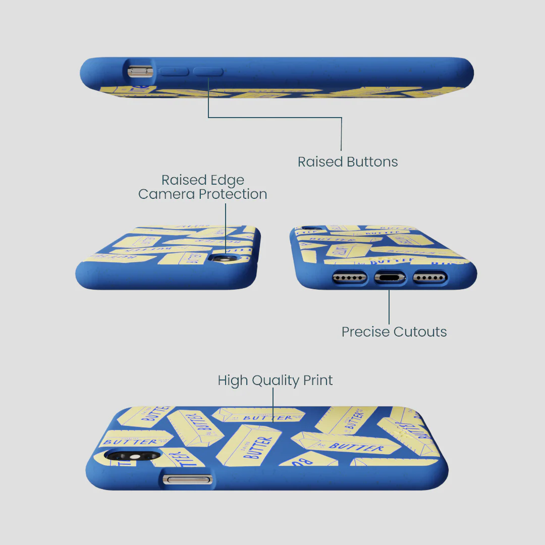Electric Blue Butter Love iPhone XR Case - Image 3