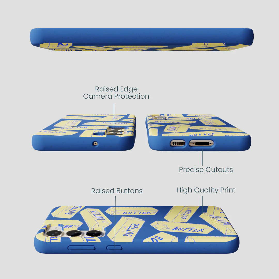 Electric Blue Butter Love Samsung Galaxy S23+(Plus) Case - Image 3