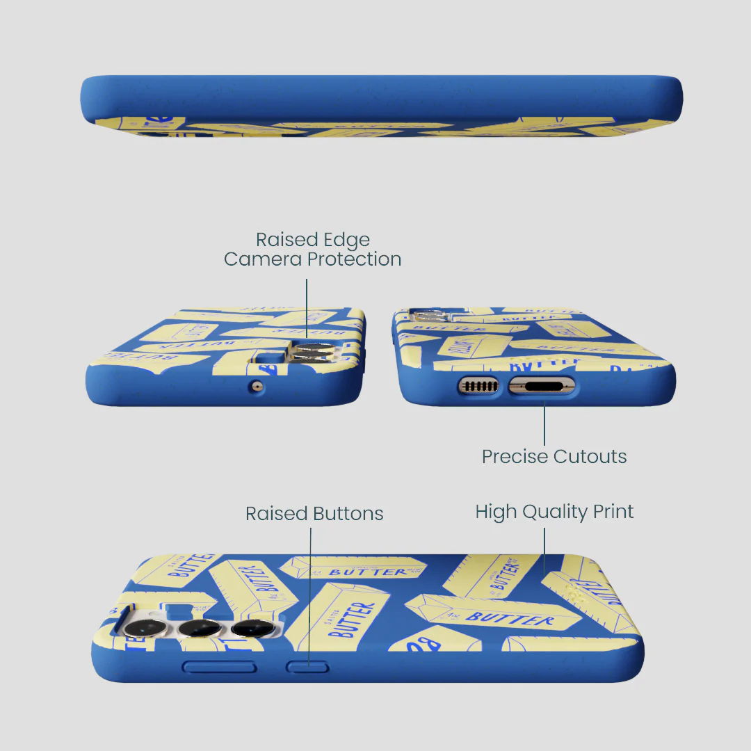 Electric Blue Butter Love Samsung Galaxy S24+(Plus) Case - Image 3