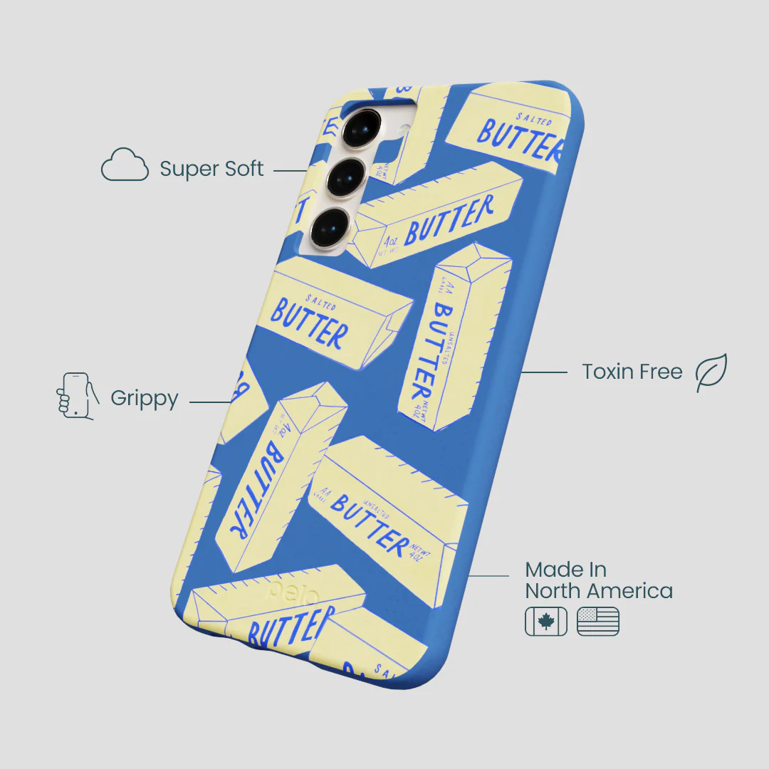 Electric Blue Butter Love Samsung Galaxy S24+(Plus) Case - Image 4