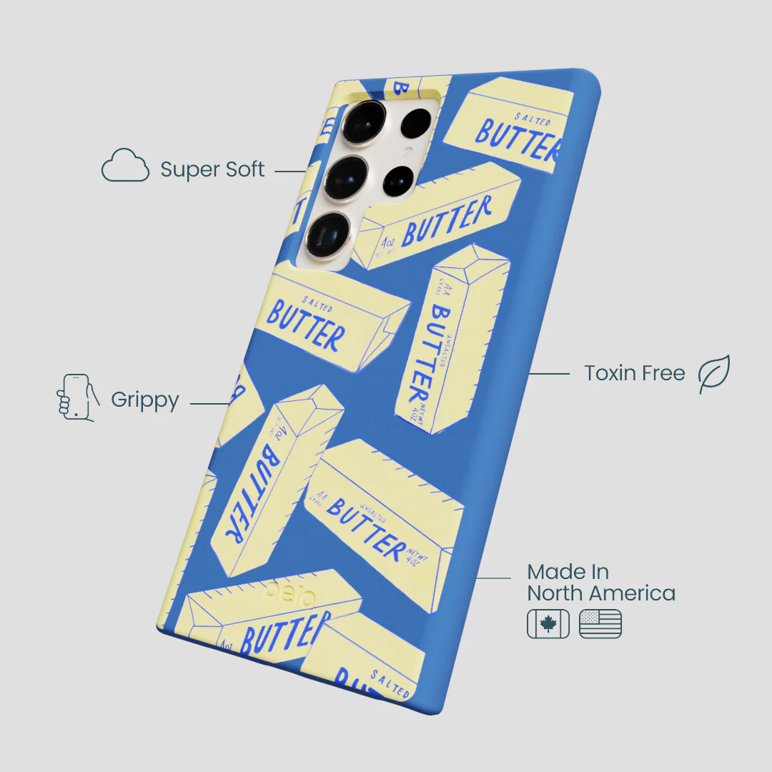 Electric Blue Butter Love Samsung Galaxy S24 Ultra Case - Image 4