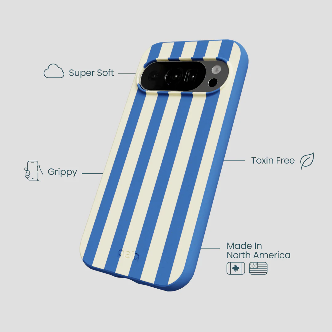 Electric Blue Butter Stripes Google Pixel 10/10 Pro Case - Image 4