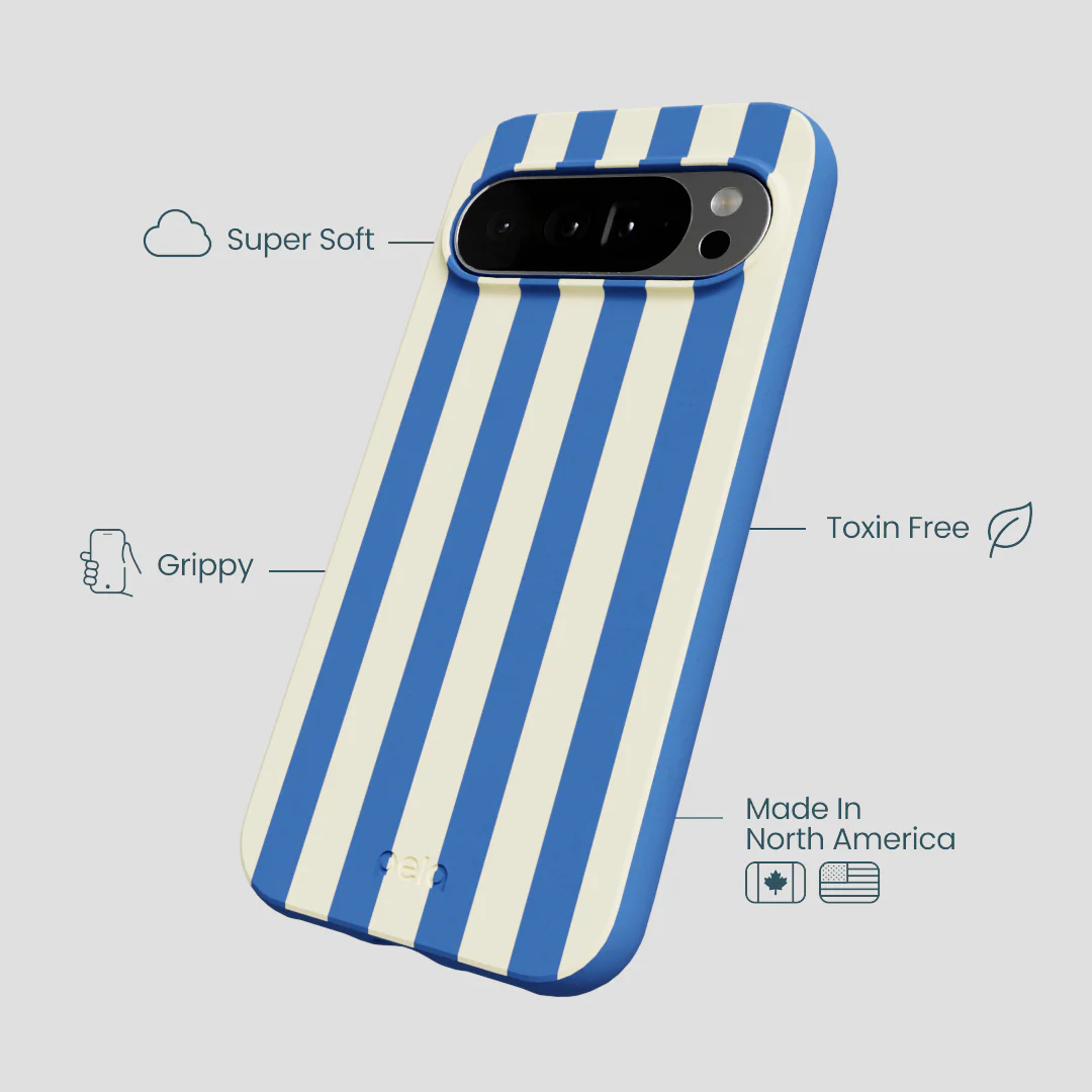 Electric Blue Butter Stripes Google Pixel 10 Pro XL Case - Image 4