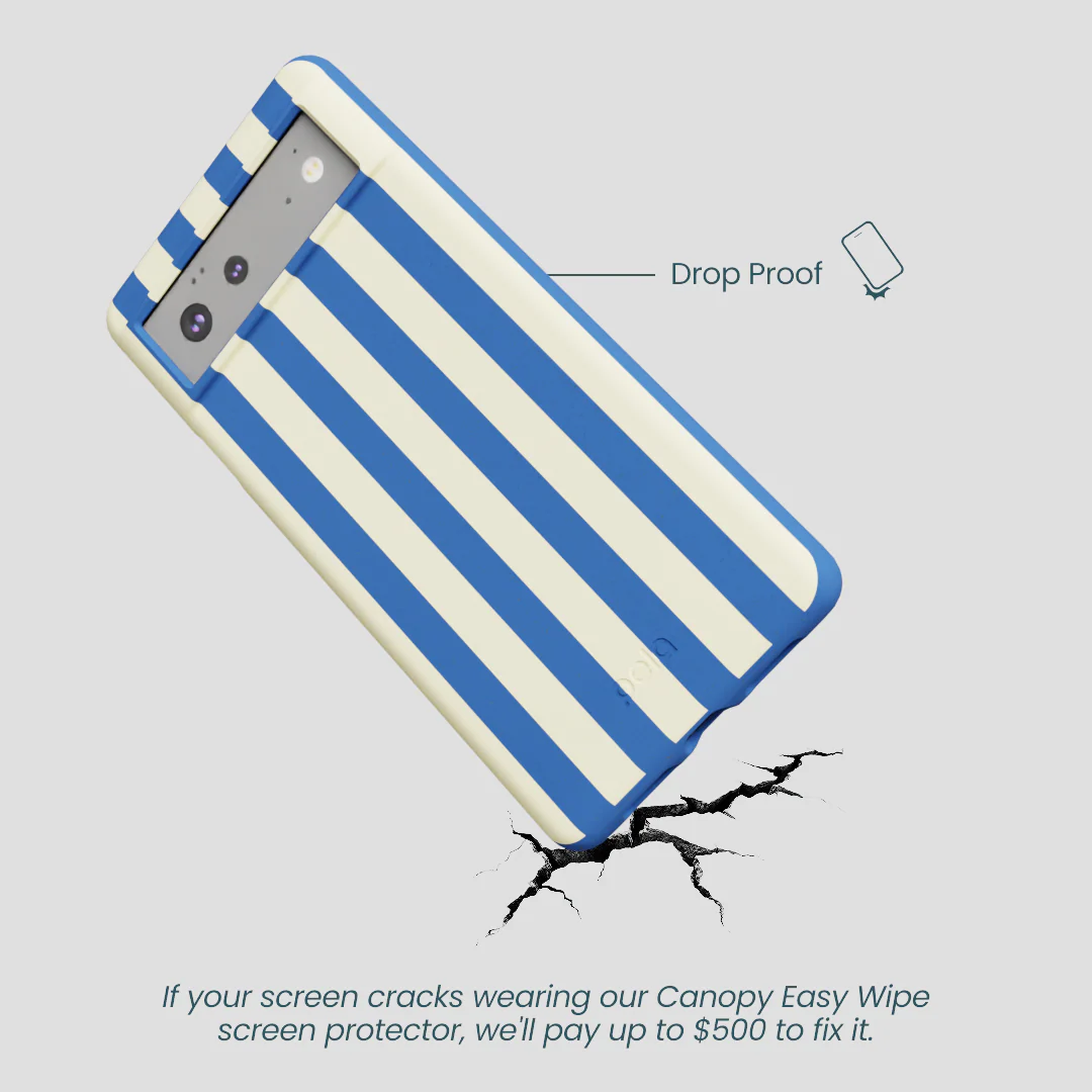 Electric Blue Butter Stripes Google Pixel 6 Case - Image 5