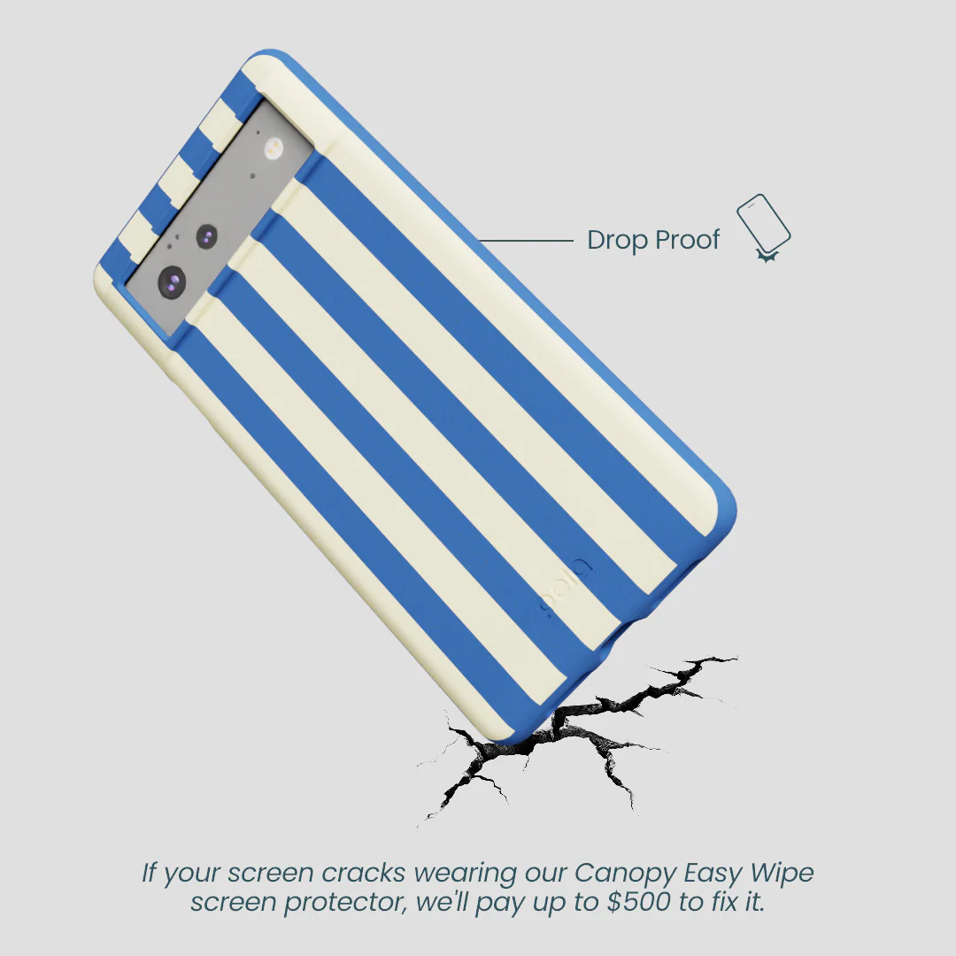 Electric Blue Butter Stripes Google Pixel 6a Case - Image 5