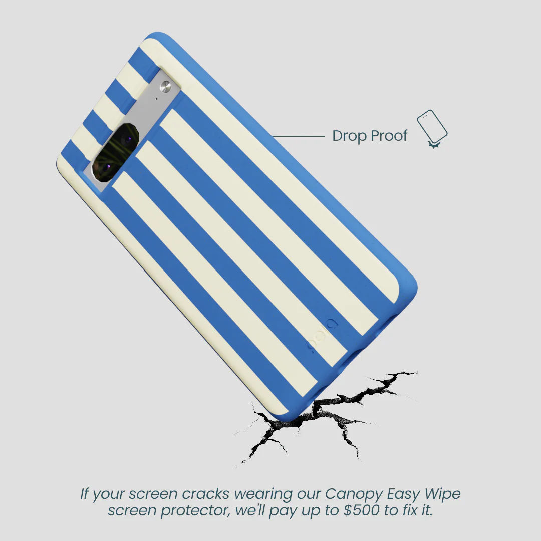 Electric Blue Butter Stripes Google Pixel 7 Case - Image 5