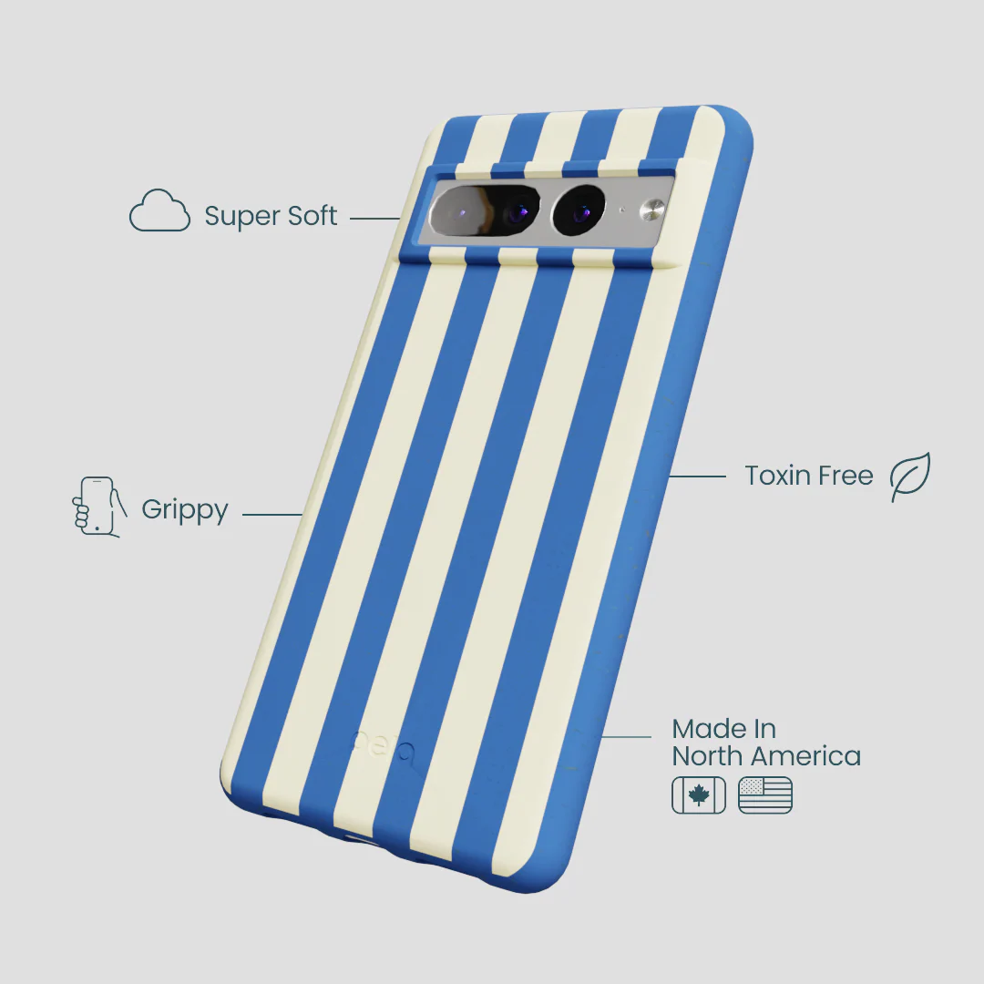 Electric Blue Butter Stripes Google Pixel 7 Pro Case - Image 4