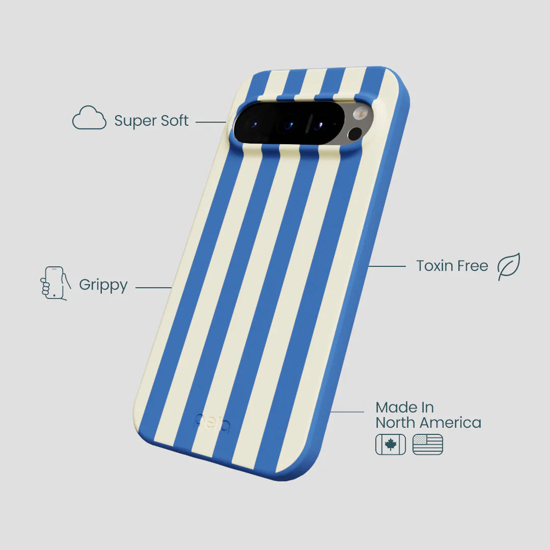Electric Blue Butter Stripes Google Pixel 9/9 Pro Case - Image 4