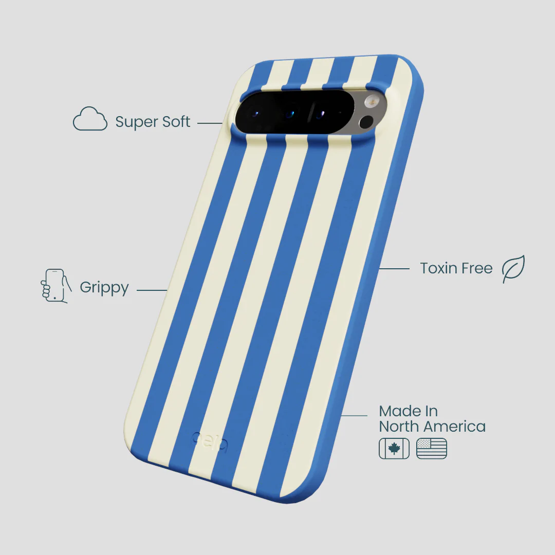 Electric Blue Butter Stripes Google Pixel 9 Pro XL Case - Image 4
