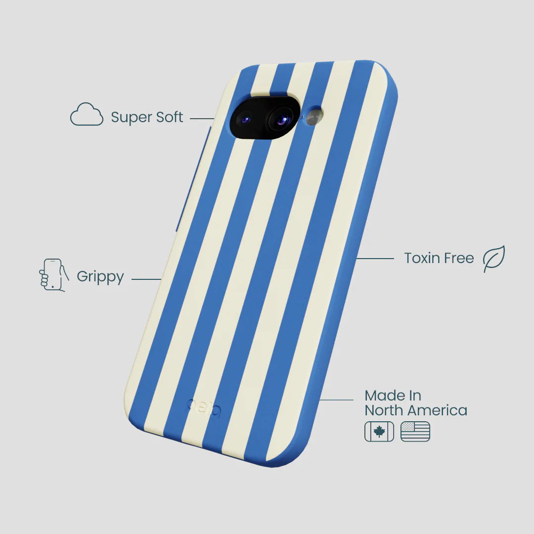 Electric Blue Butter Stripes Google Pixel 9a Case - Image 4