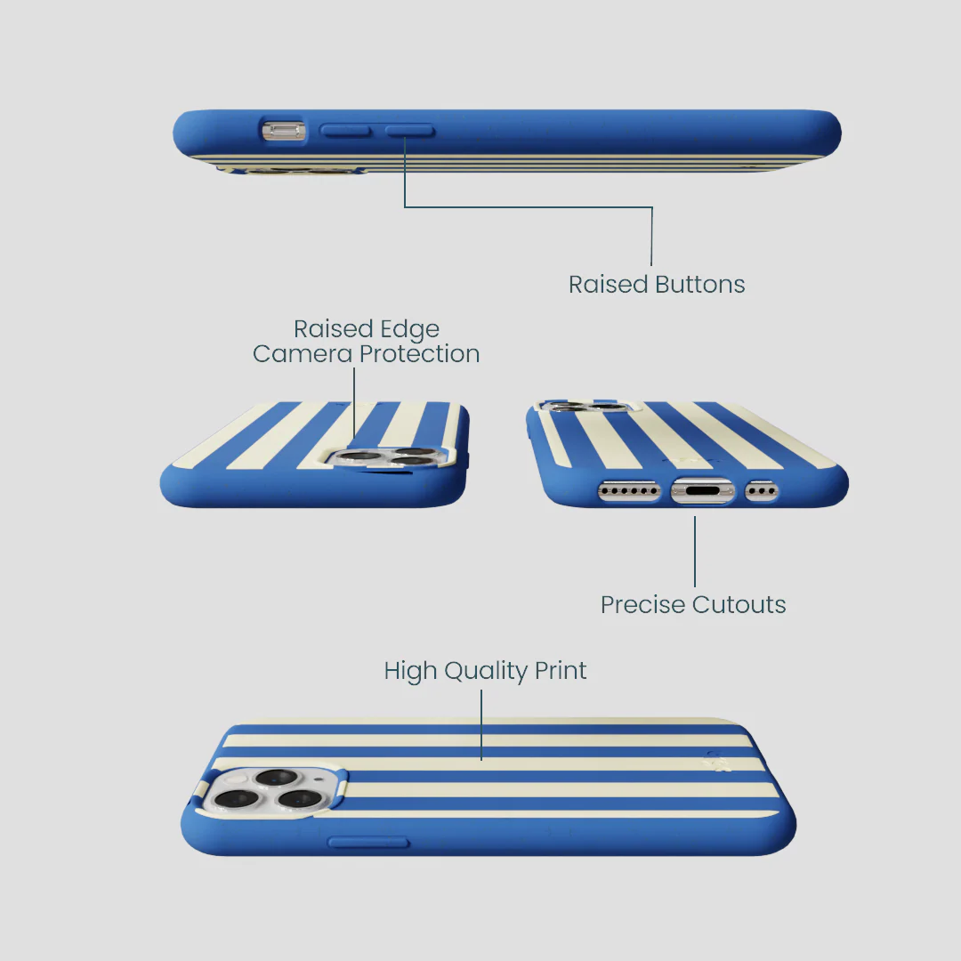Electric Blue Butter Stripes iPhone 11 Pro Case - Image 3