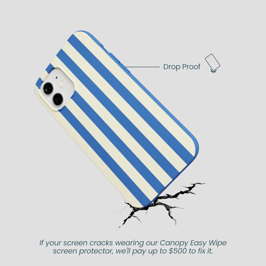 Electric Blue Butter Stripes iPhone 12/ iPhone 12 Pro Case - Image 5