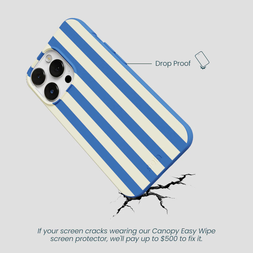 Electric Blue Butter Stripes iPhone 13 Pro Max Case - Image 5