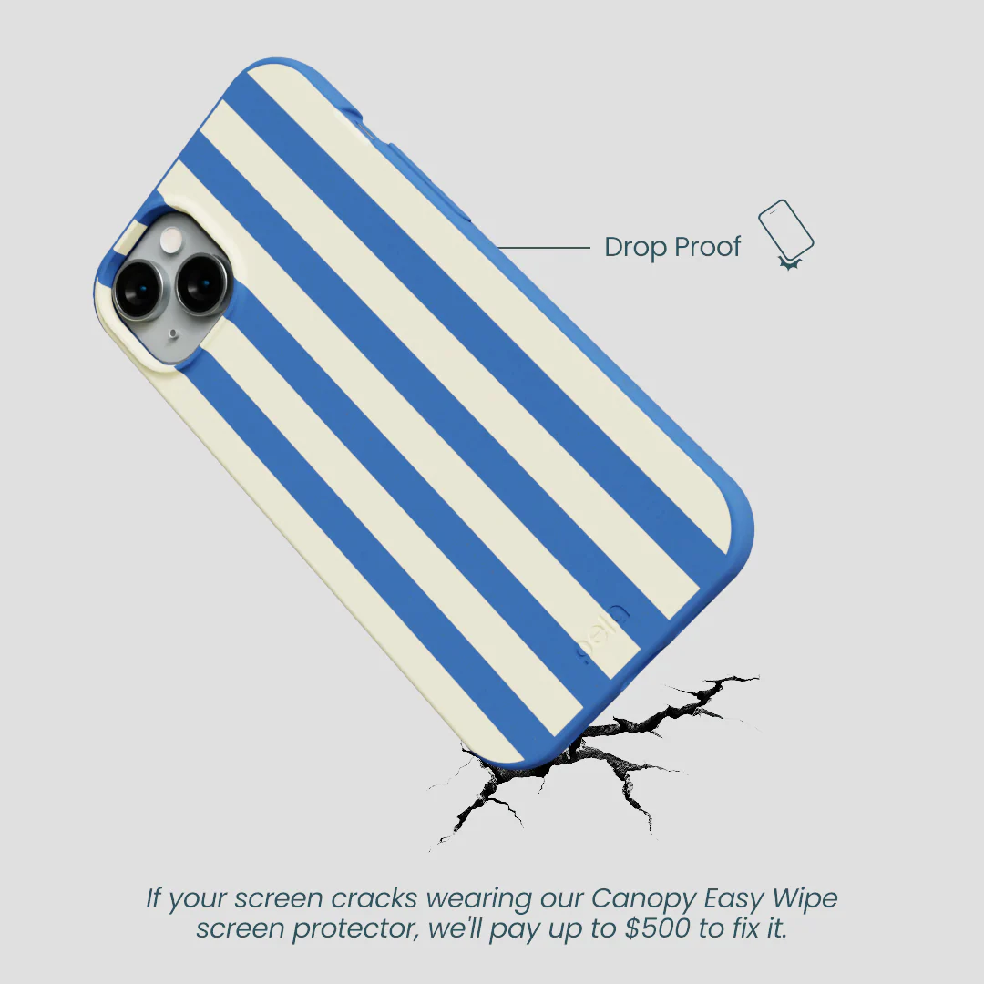 Electric Blue Butter Stripes iPhone 14 Plus Case - Image 5