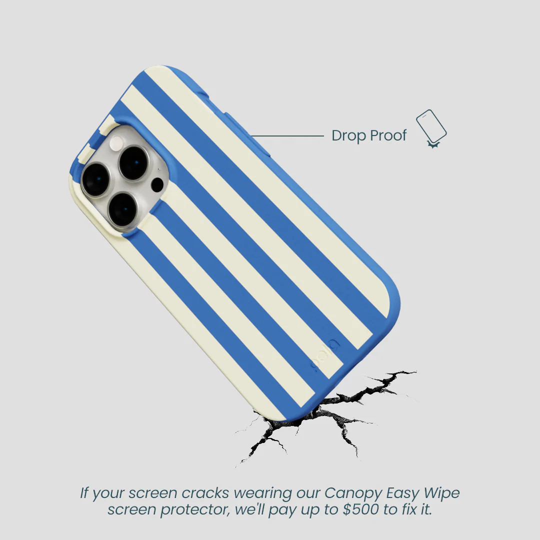 Electric Blue Butter Stripes iPhone 14 Pro Case - Image 5