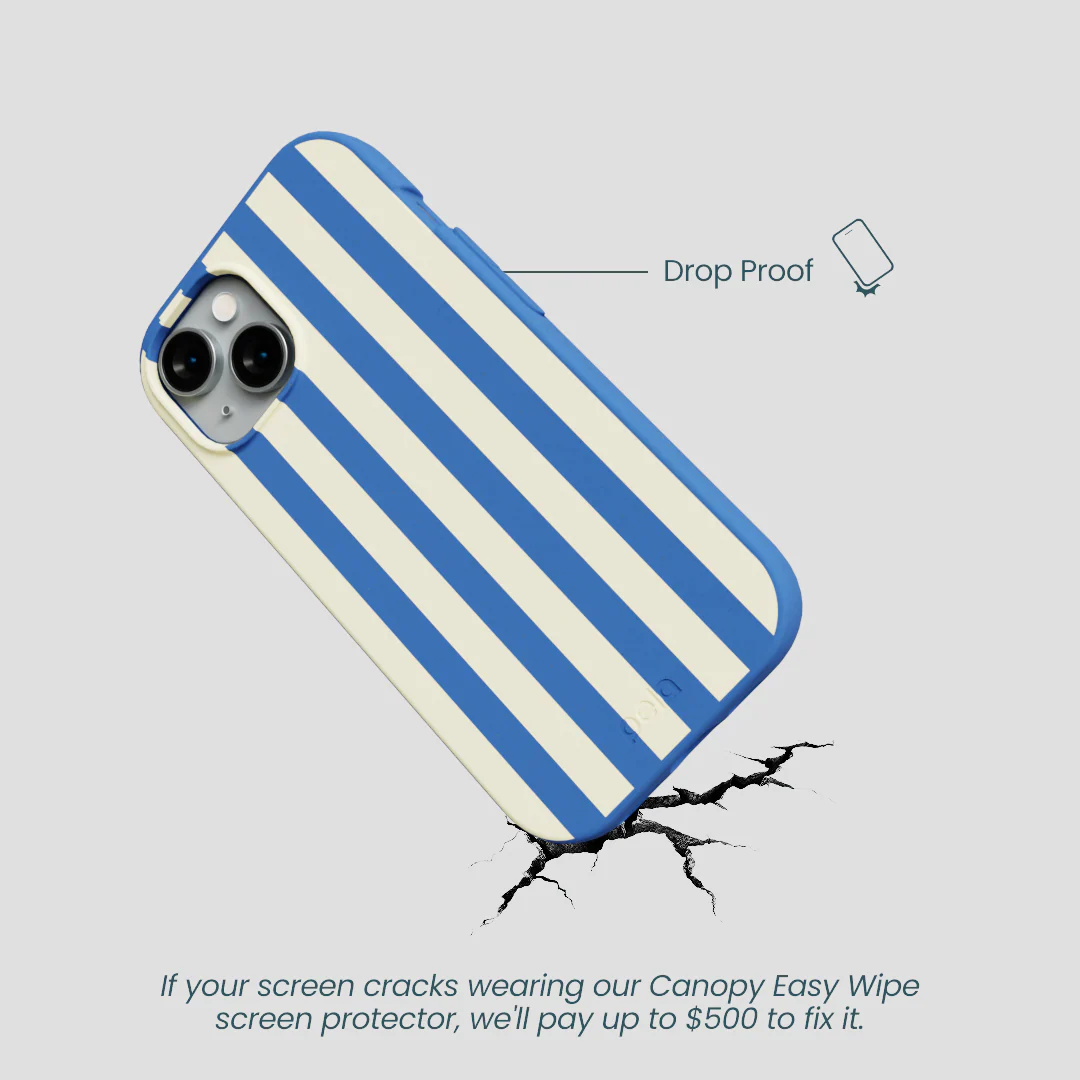 Electric Blue Butter Stripes iPhone 15 Case - Image 5