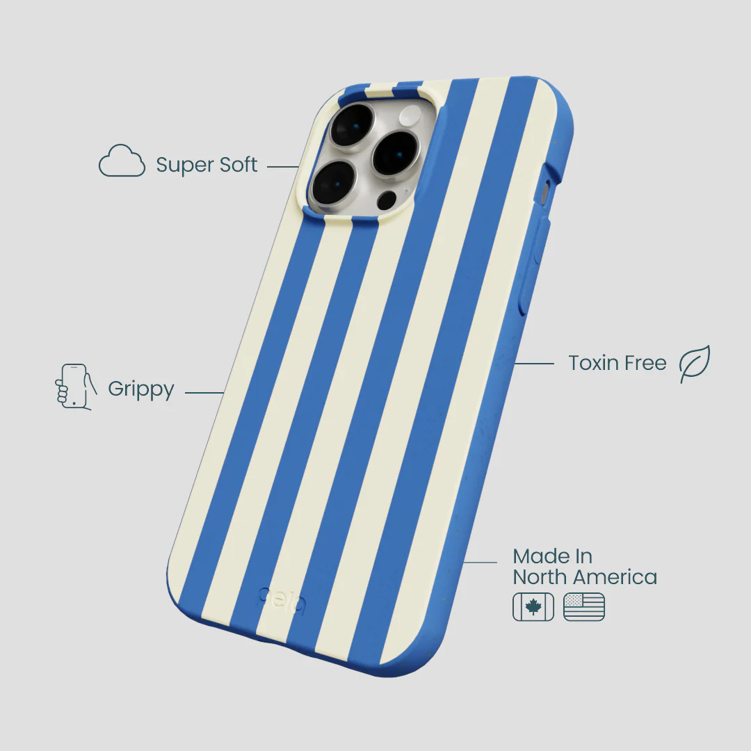 Electric Blue Butter Stripes iPhone 15 Pro Max Case - Image 4