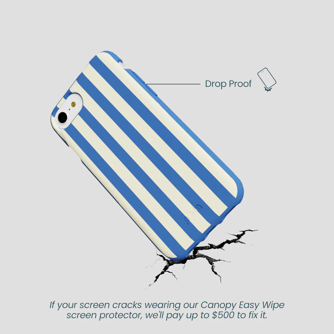 Electric Blue Butter Stripes iPhone 6/6s/7/8/SE Case - Image 5
